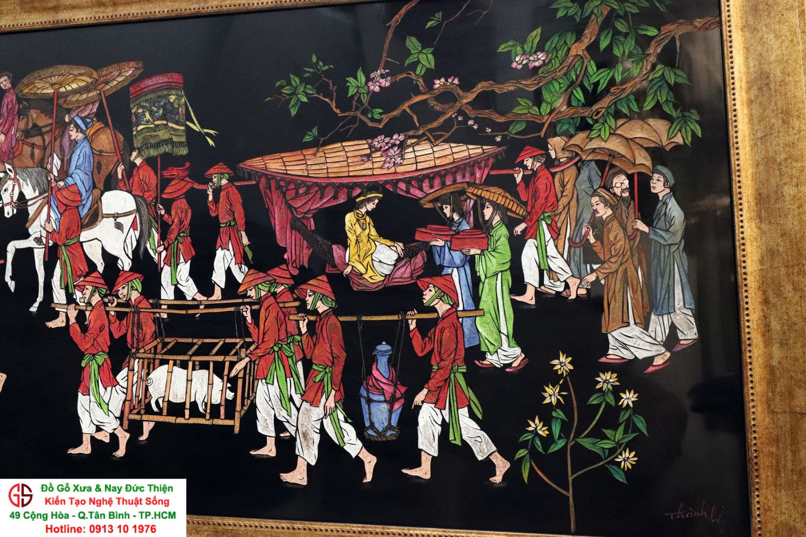 tranh sơn mài cổ