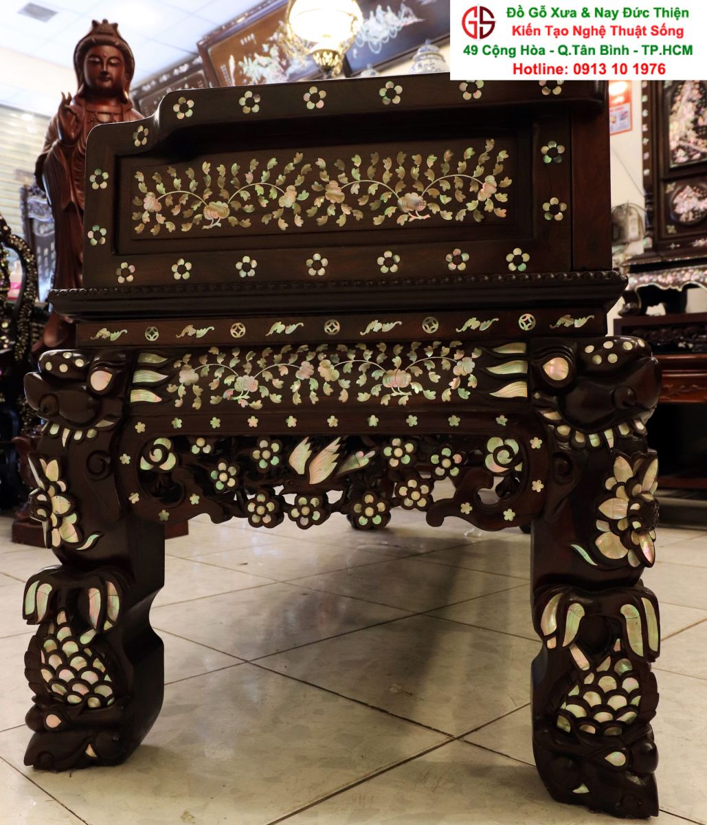 trường kỷ tam sơn gỗ cẩm lai