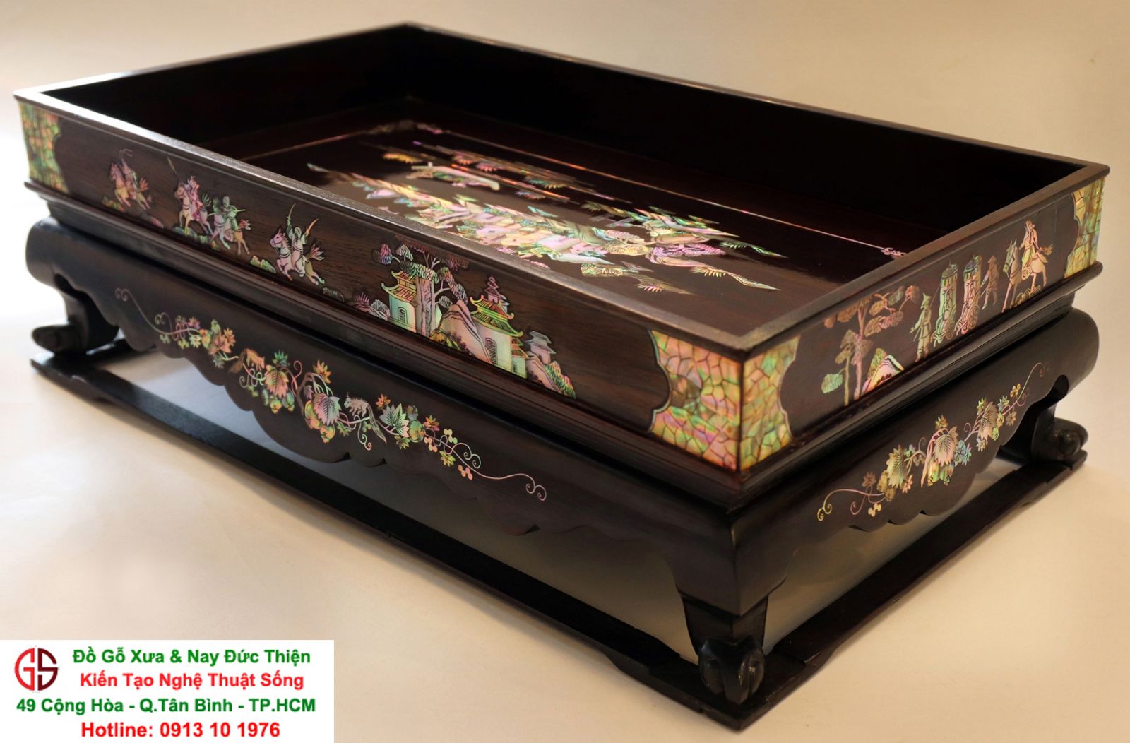 khay trà khảm ốc